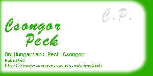 csongor peck business card